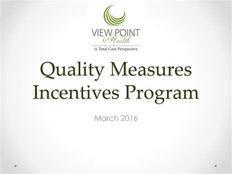 what are quality measure incentive program